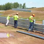 Steel Guardrail Installation Racetrack